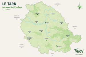 Carte du Tarn, zone d'intervention de OCCI'VAP